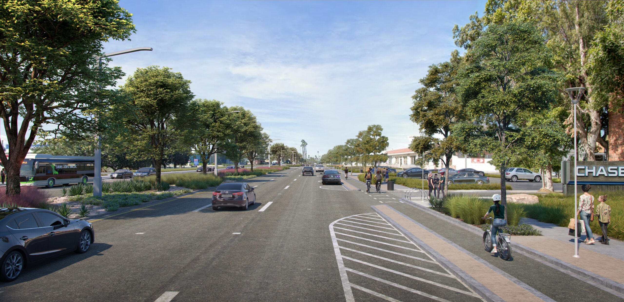 Rendering of Palm Ave Project - Corridor Perspective - SDG